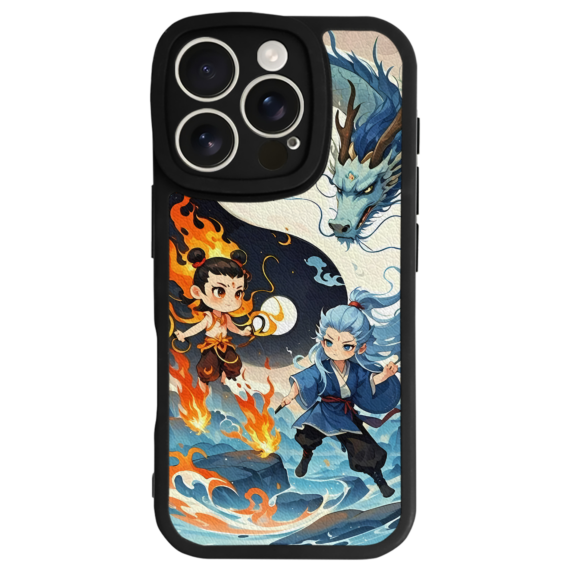 （画像用） Ne Zha 2 ナタ 魔童の大暴れ 【iPhone 16シリーズ対応】シリコンスマホケース（レザー調） 材質：シリコン